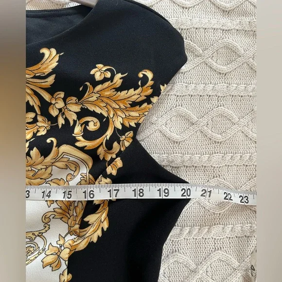 London Times Black & Gold Polyester Dress Women’s Size 14 - Picture 12 of 15